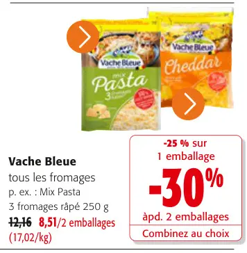 Offre: Vache Bleue tous les fromages