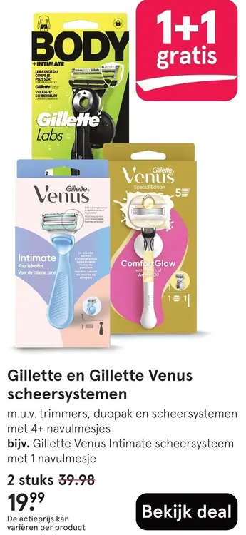 Aanbieding: Gillette en Gillette Venus scheersystemen