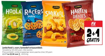 Aanbieding: Hoola's, racers, hartendief en kaassmikkels