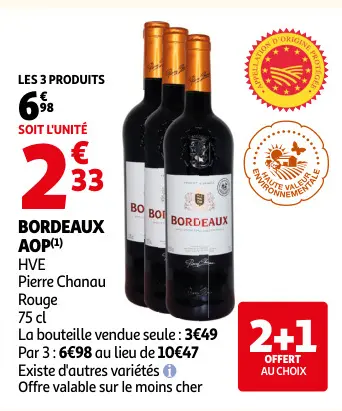 Promotie: BORDEAUX AOP HVE Pierre Chanau Rouge