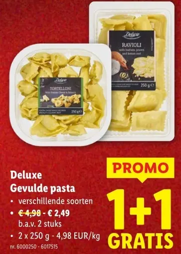 Promotie: Gevulde pasta