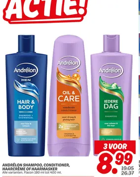 Aanbieding: Andrélon shampoo, conditioner, haarcrème of haarmasker