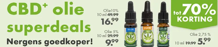 Aanbieding: CBD+ olie superdeals