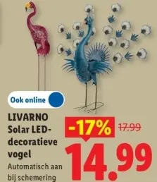 Aanbieding: Solar LED-decoratieve vogel