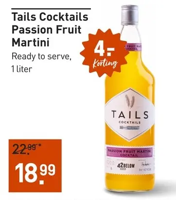 Aanbieding: Tails Cocktails Passion Fruit Martini