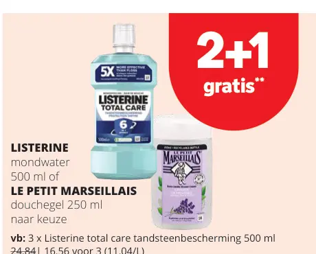 Promotie: Mondwater of douchegel