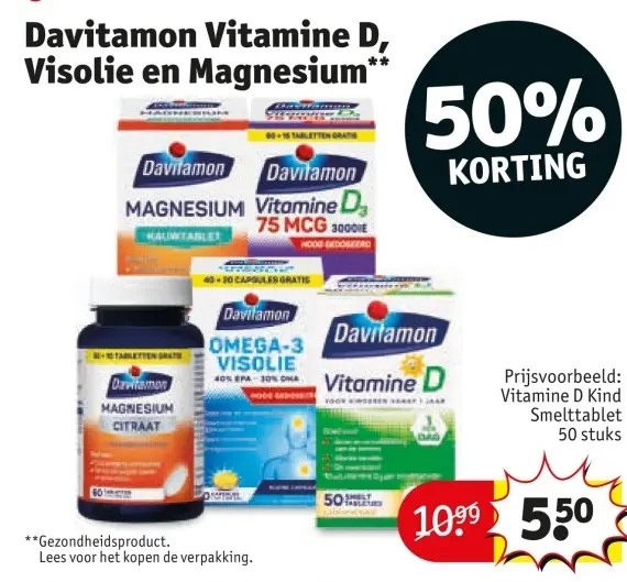 Aanbieding: Davitamon Vitamine D Kind Smelttablet