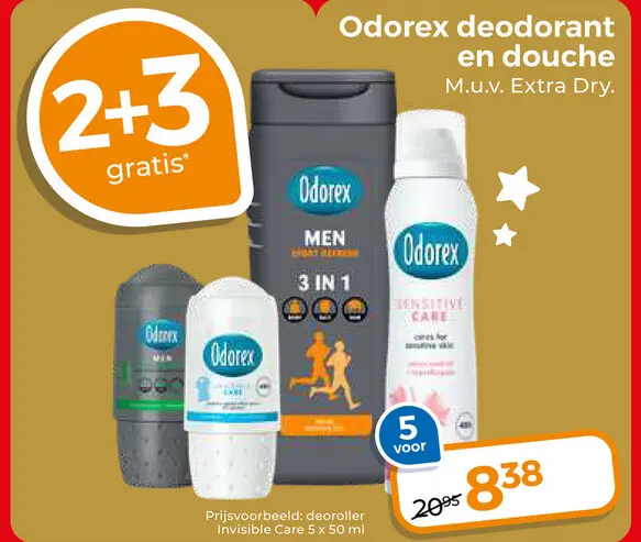 Aanbieding: Odorex deodorant en douche