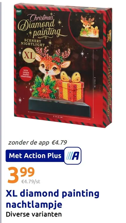 Promotie: XL diamond painting nachtlampje