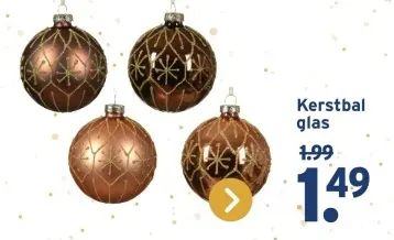 Aanbieding: Kerstbal glas
