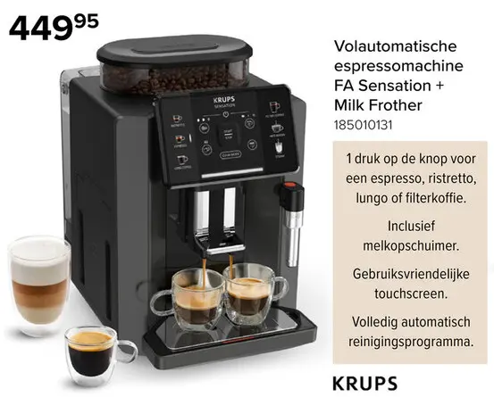 Promotie: Volautomatische espressomachine FA Sensation