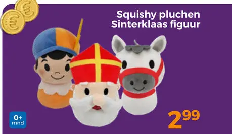 Aanbieding: Squishy pluchen Sinterklaas figuur