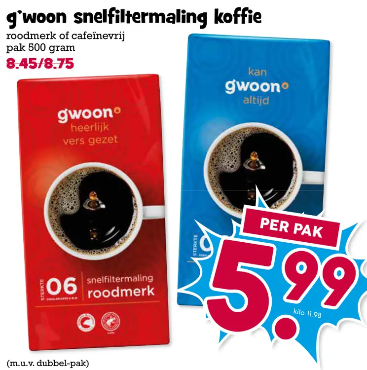 Aanbieding: Snelfiltermaling koffie