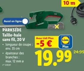 Offre: Taille-haie sans fil, 20 V