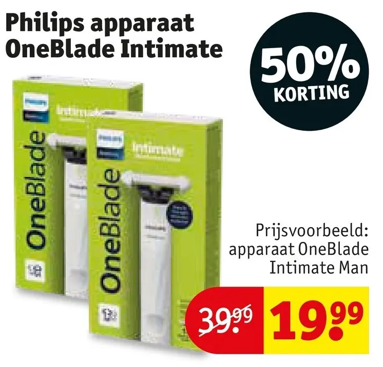 Promotie: Philips apparaat OneBlade Intimate