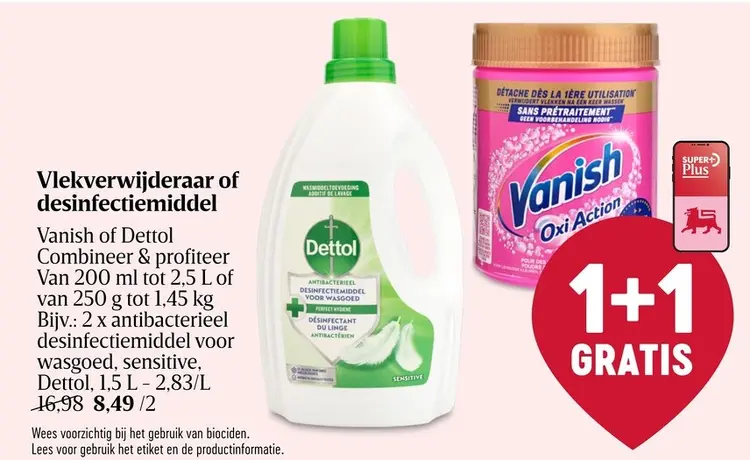 Promotie: Vlekverwijderaar of desinfectiemiddel