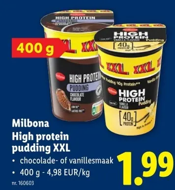 Promotie: High protein pudding XXL