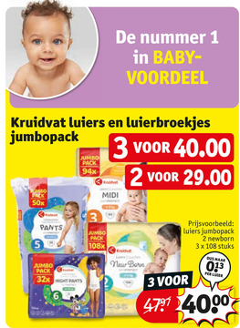 Aanbieding: Kruidvat luiers en luierbroekjes jumbopack