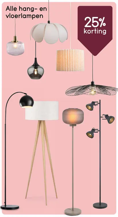 Aanbieding: Alle hang- en vloerlampen