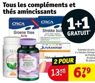 Offre: Tous les compléments et thés aminicissants