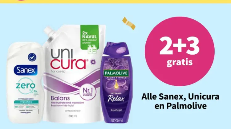 Aanbieding: Sanex, Unicura en Palmolive