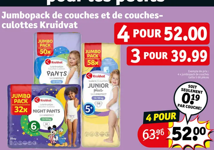 Offre: Jumbopack de couches et de couches-culottes