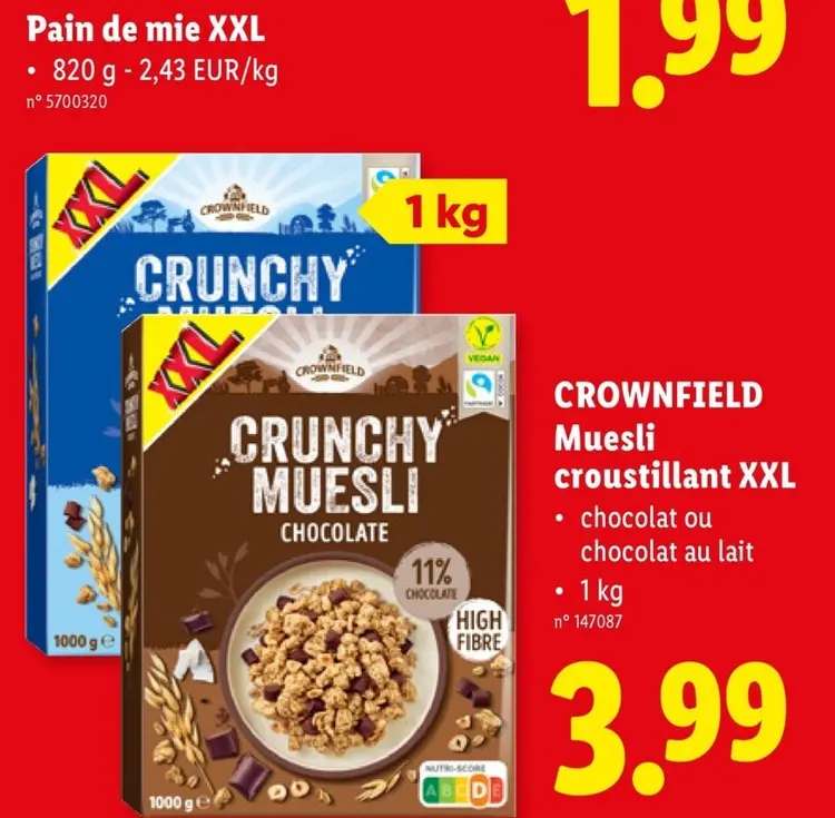 Offre: Muesli croustillant XXL