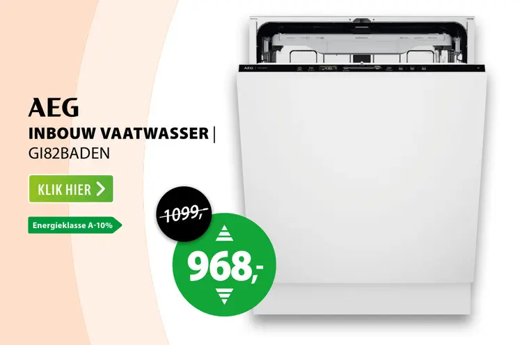 Aanbieding: Inbouw vaatwasser gi82baden