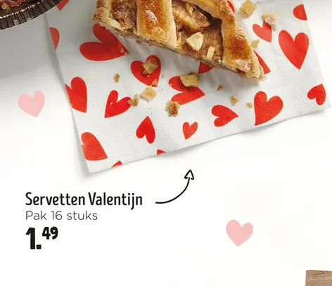 Aanbieding: Servetten Valentijn