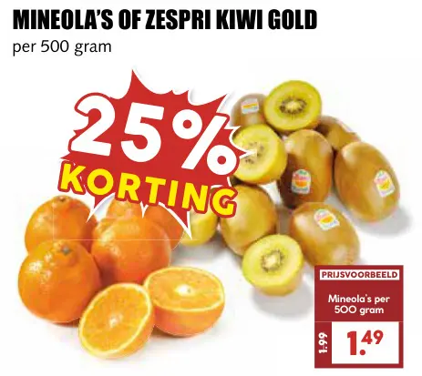 Aanbieding: Mineola's of Zespri Kiwi Gold