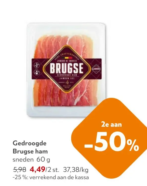 Promotie: Gedroogde Brugse ham sneden