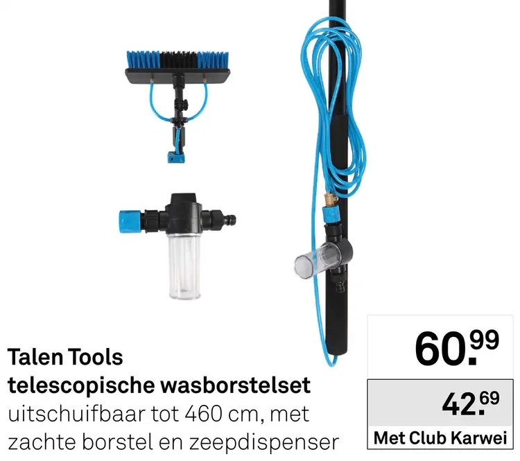 Aanbieding: Telescopische wasborstelset