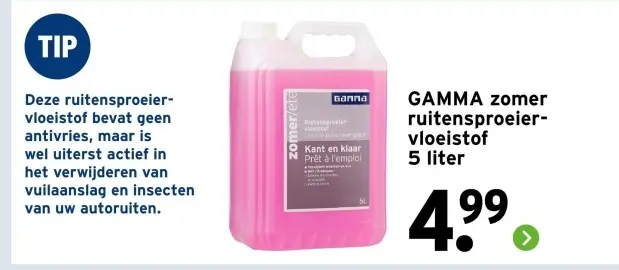 Aanbieding: Zomer ruitensproeier-vloeistof