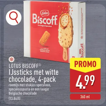 Aanbieding: IJssticks met witte chocolade,