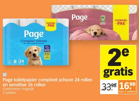 Promotie: Toiletpapier compleet schoon en sensitive