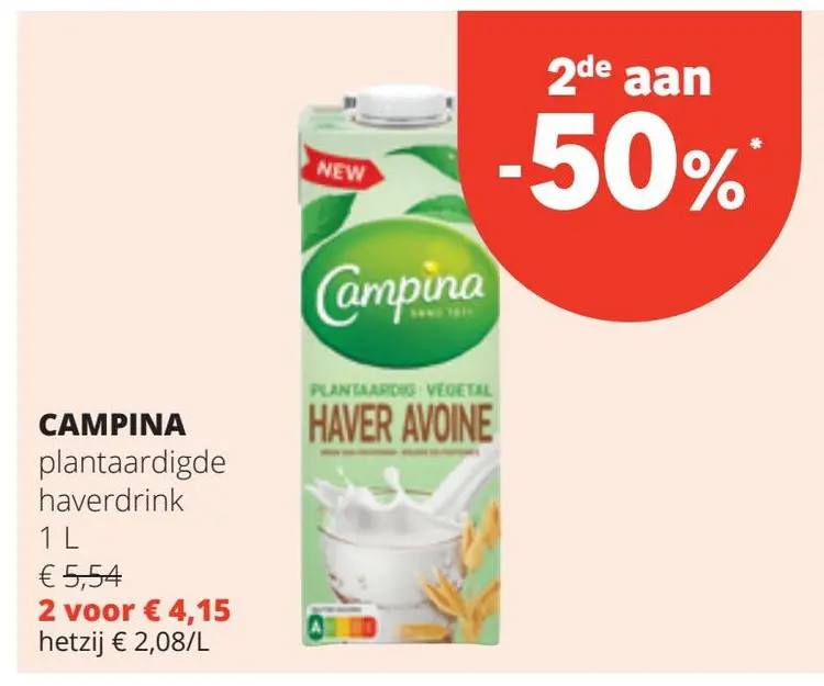 Aanbieding: plantaardigde haverdrink