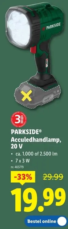 Promotie: Acculedhandlamp