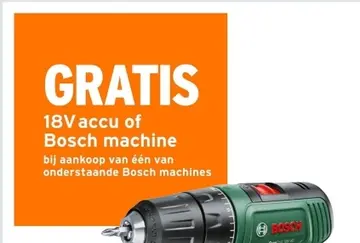 Aanbieding: 18V accu of Bosch machine