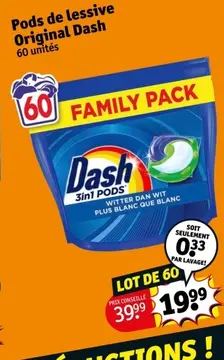 Offre: Pods de lessive Original Dash