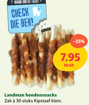 Aanbieding: Landman hondensnacks Kipstaaf klein