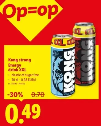 Promotie: Energy drink XXL