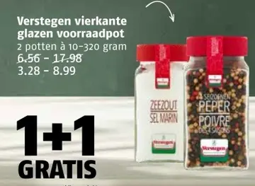 Aanbieding: Verstegen vierkante glazen voorraadpot