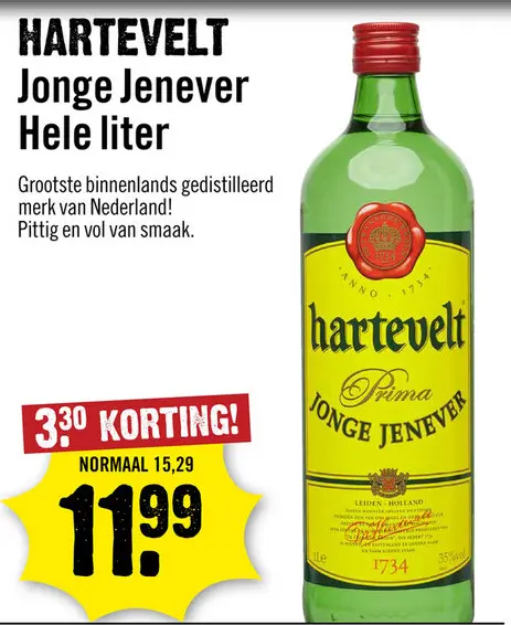 Aanbieding: Hartevelt Jonge Jenever 100 cl