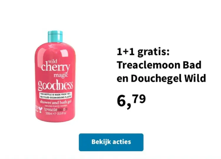 Aanbieding: Treaclemoon Bad en Douchegel Wild Cherry Magic