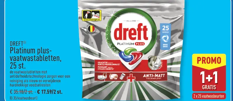 Promotie: Platinum plus-vaatwastabletten