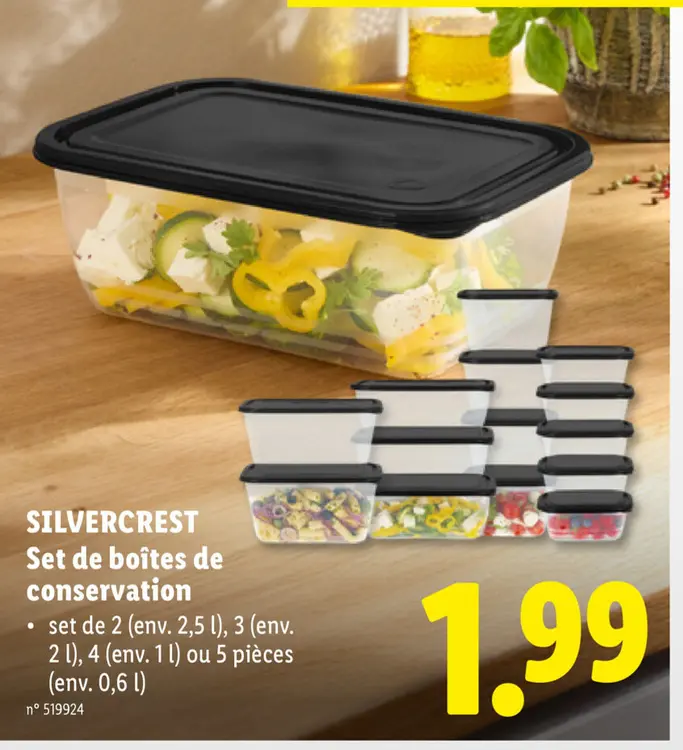 Offre: Set de boîtes de conservation