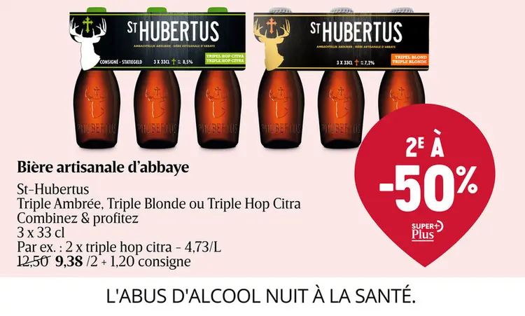 Offre: Bière artisanale d'abbaye St-Hubertus