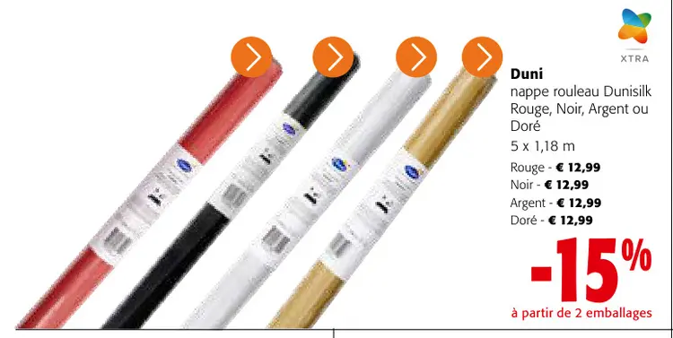 Offre: Duni nappe rouleau Dunisilk