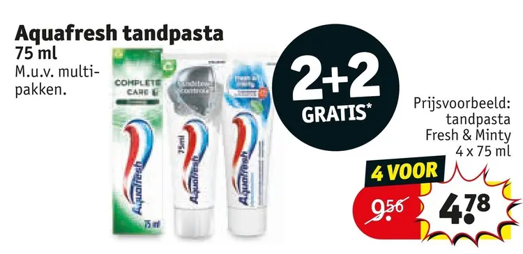Aanbieding: Aquafresh tandpasta