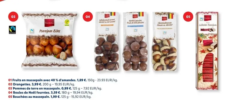 Offre: Pommes de terre en massepain